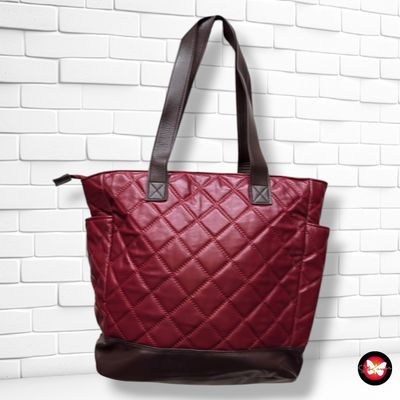 **HOY** Bolso de hombro acolchado  color Granate Talla GRANDE