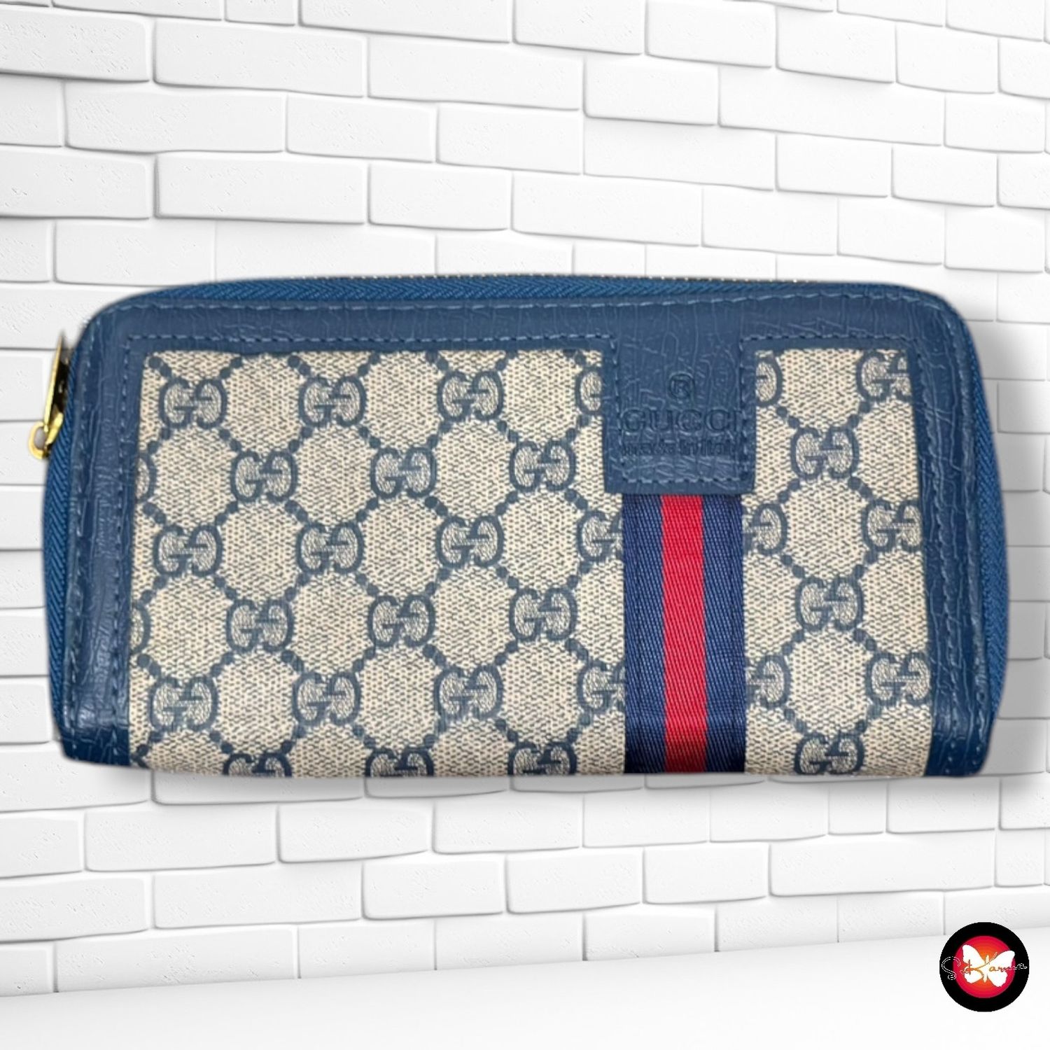 **HOY** Billetera / monedero (réplica)  color Beige y turquesa Talla PEQUEÑO