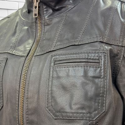 **HOY** Cazadora de piel ONLY color Gris Talla M