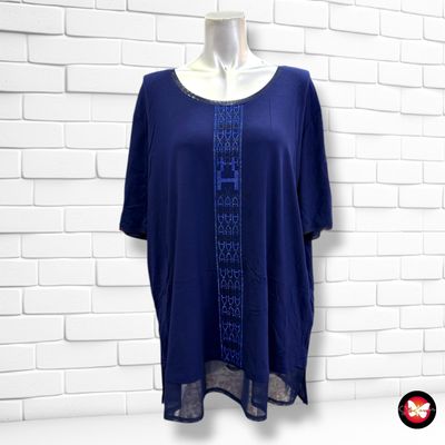 **HOY** Camiseta de manga corta con brillo HELENA VERA color Azul Talla 50