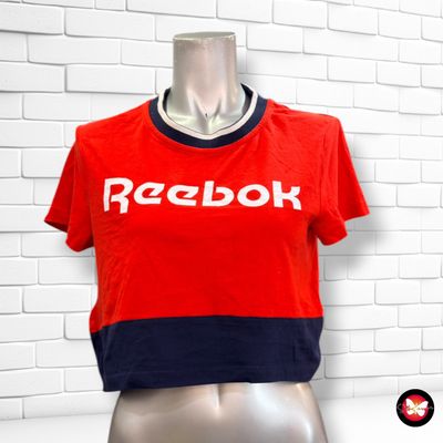 **HOY** Camiseta cropped de manga corta REEBOK color Rojo y azul marino Talla S