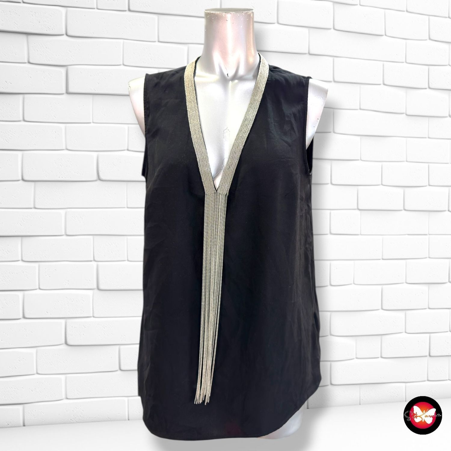 **HOY** Blusa sin mangas GUESS color Negro Talla M