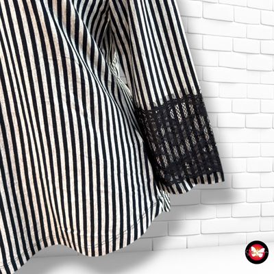 **HOY** Camiseta de manga larga con encaje KENNY S. color Negro y gris Talla 36