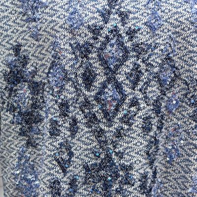 **HOY** Jersey finito con lentejuelas ZAMBA color Azul y blanco Talla XL