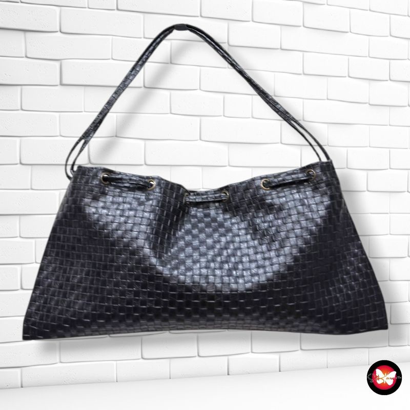 **HOY** Bolso de hombro efecto trenzado  color Negro Talla GRANDE