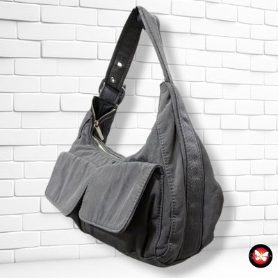 **HOY** Bolso de hombro de tela ZARA color Gris Talla PEQUEÑO