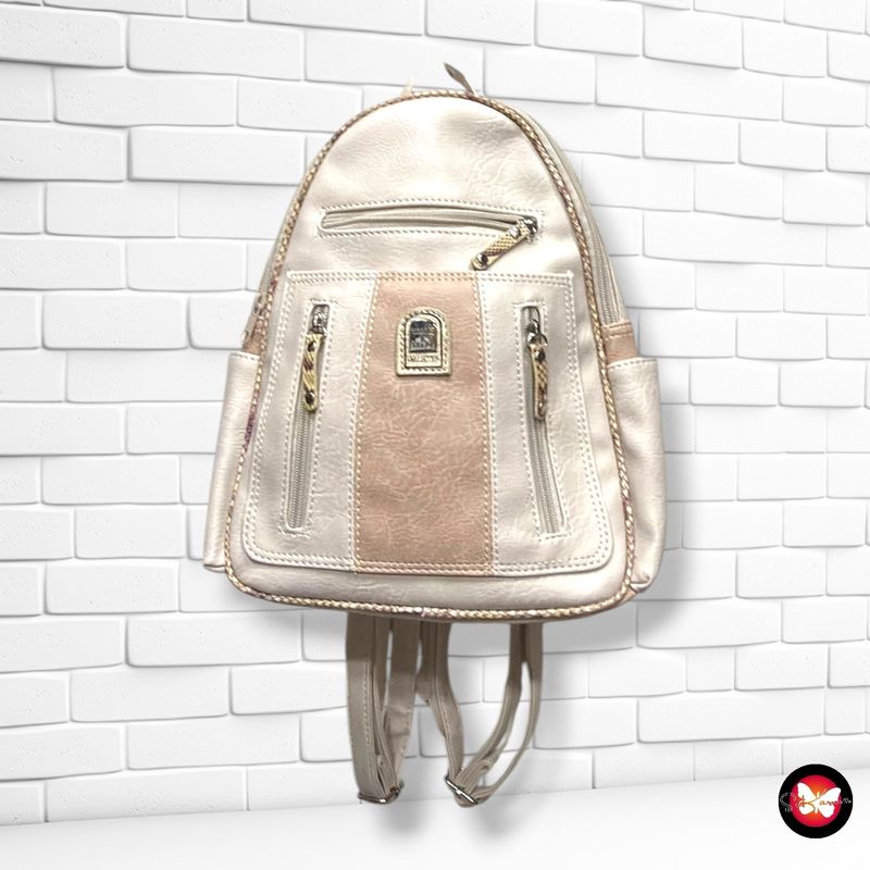 **HOY** Mochila de piel sintética  color Beige Talla MEDIANO