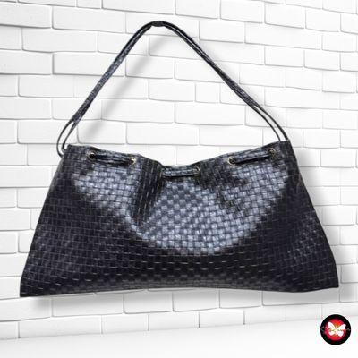**HOY** Bolso de hombro efecto trenzado  color Negro Talla GRANDE