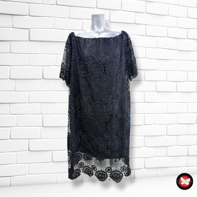 **HOY** Vestido de encaje escote barco SHEIN CURVE color Negro Talla 2XL