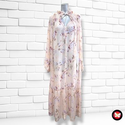 **HOY** Vestido largo traslúcido  H&amp;M color Rosa Talla L