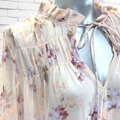 **HOY** Vestido largo traslúcido  H&amp;M color Rosa Talla L