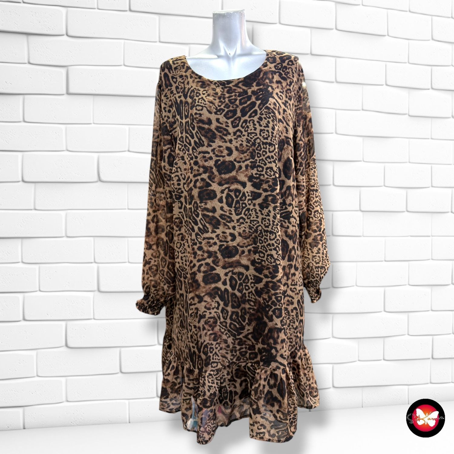 **HOY** Vestido animal print B.YOUNG color Marrón Talla 42
