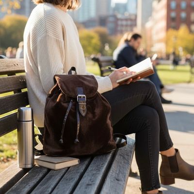 Mochila de peluche  color Marrón Talla PEQUEÑO