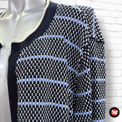 **HOY** Chaqueta de punto ESPRIT color Azul marino, blanco y celeste Talla XXL