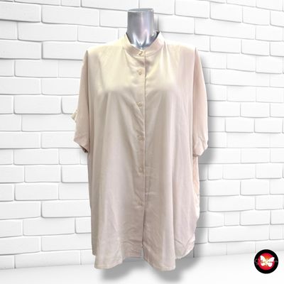 **HOY** Camisa cuello mao de manga corta UNIQLO color Beige Talla XL