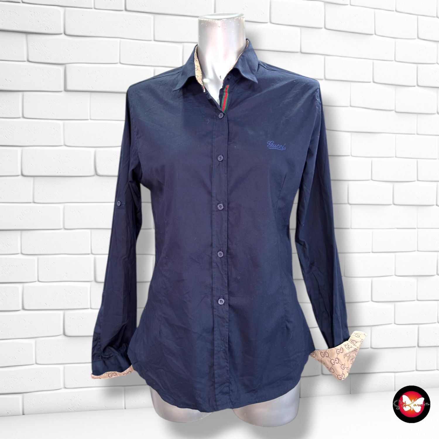 **HOY** Camisa de manga larga GUCCI color Azul marino Talla M