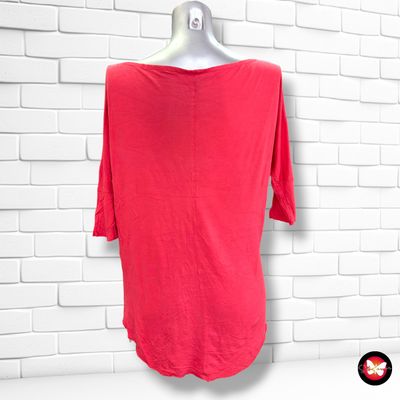 **HOY** Camiseta corte mariposa STRADIVARIUS color Rojo Talla XS