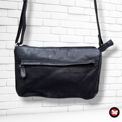 **HOY** Bolso bandolera de piel  color Negro Talla PEQUEÑO