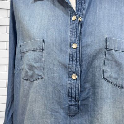 **HOY** Blusa de manga larga JOHN BANER color Azul vaquero Talla 40