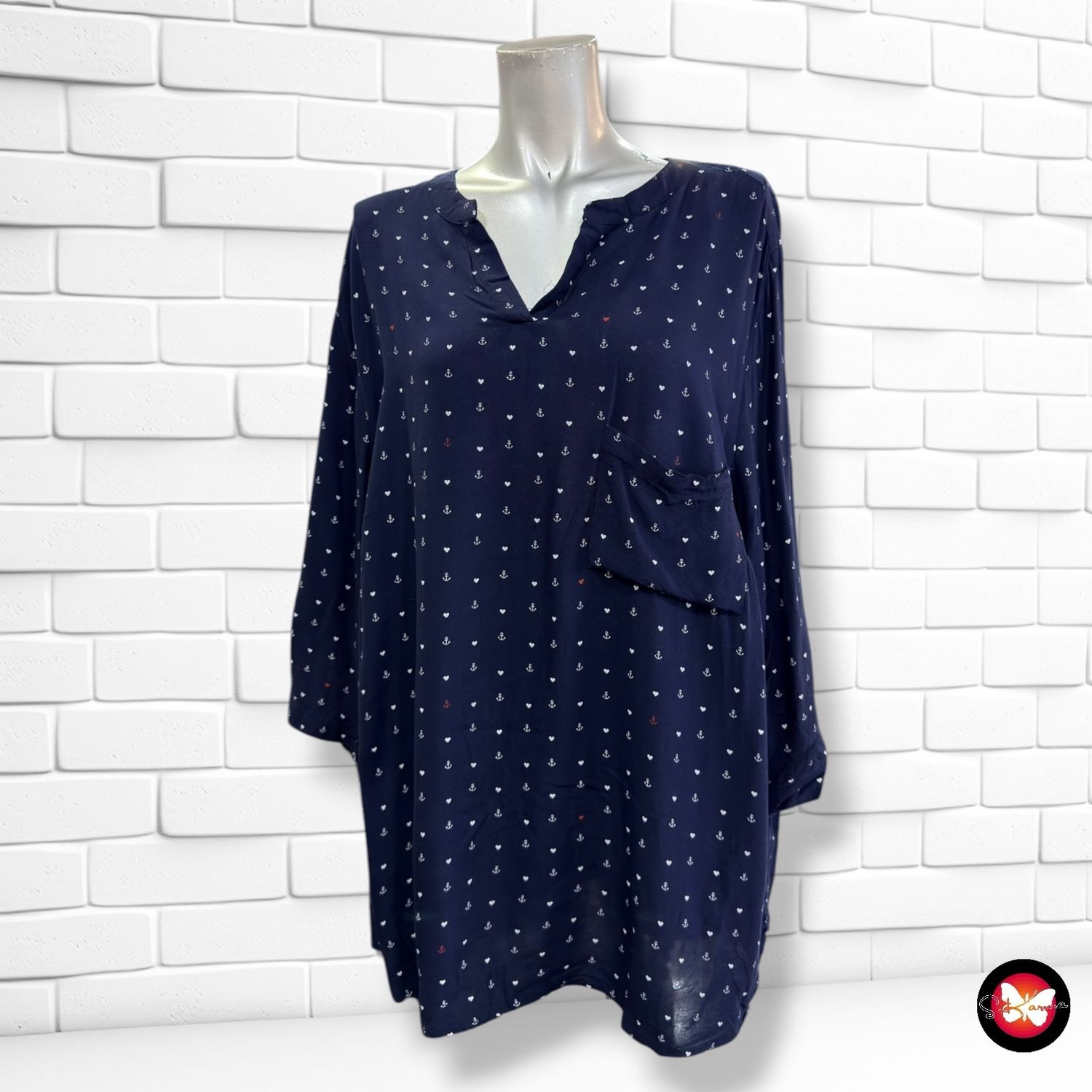 **HOY** Blusa de manga larga estampado marinero DRESS IN color Azul marino Talla 50