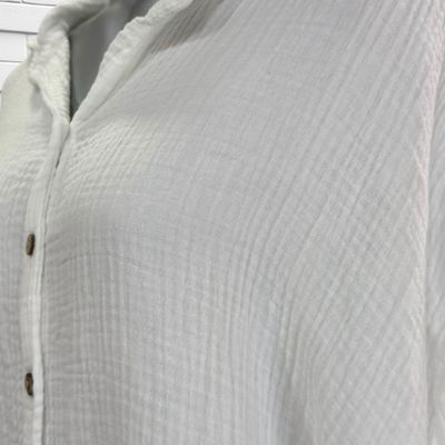 **HOY** Camisa de bambula TWO by TWO color Blanco Talla ÚNICA GRANDE