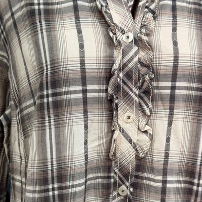 **HOY** Camisa de media manga de cuadros GERRY WEBER color Gris y blanco Talla L