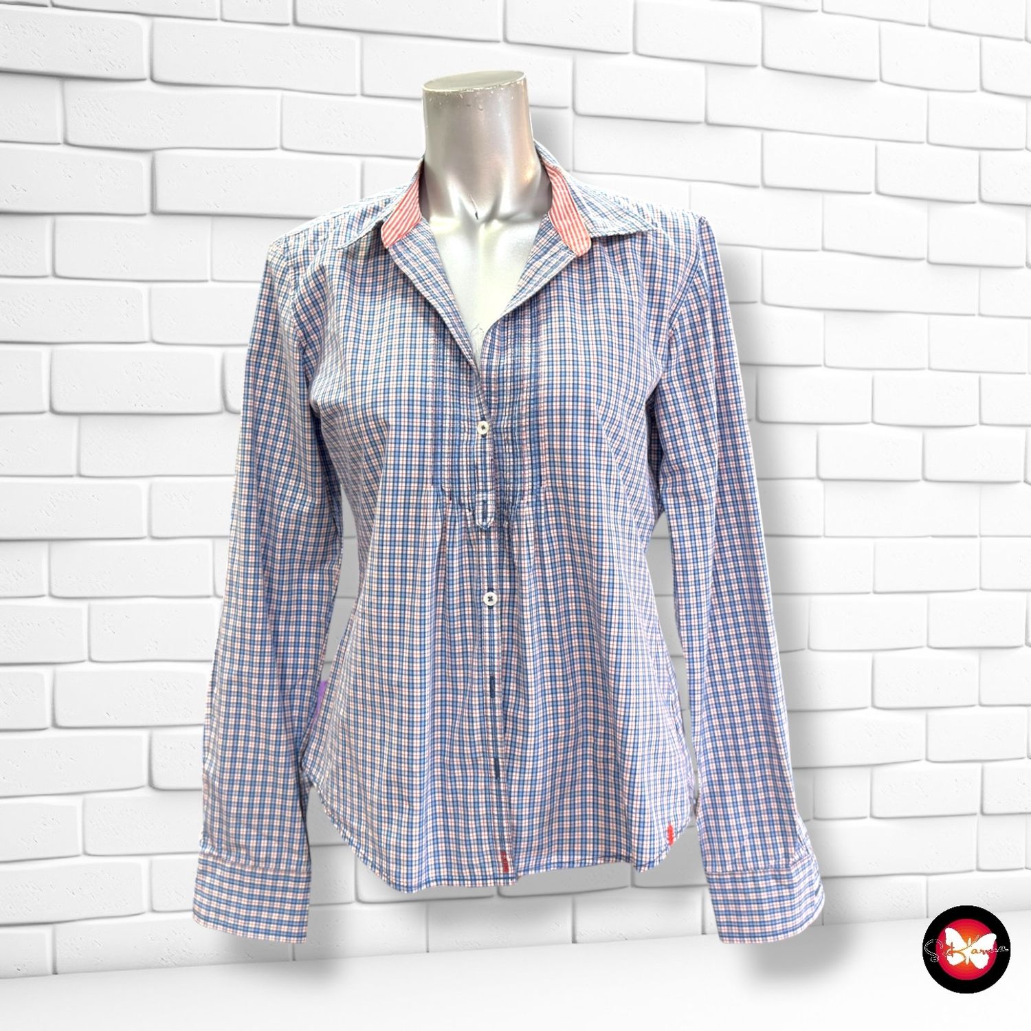 Camisa de manga larga  MARC O’POLO color Azul, blanco y rojo Talla 36
