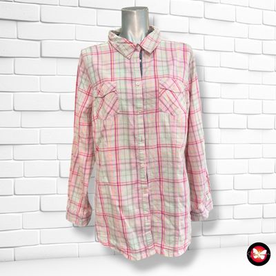 **HOY** Camisa de manga larga de cuadros  color Rosa y varios Talla 42