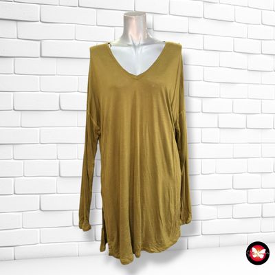 **HOY** Camiseta de manga laga M&S COLLECTION color Verde oliva Talla 44 (16UK)