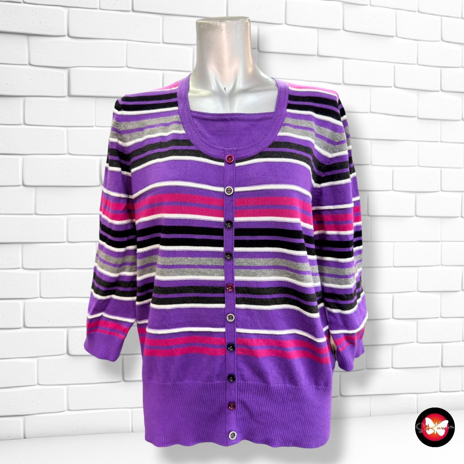 **HOY** Jersey de media manga de rayitas RABE color Varios Talla 40