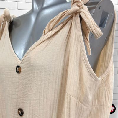 **HOY** Mono corto de bambula SHEIN CURVE color Beige Talla 1XL