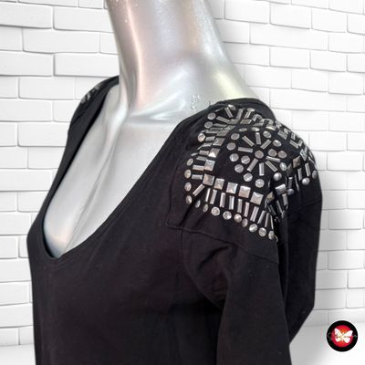 **HOY** Vestido básico con detalles en los hombros CLOCKHOUSE color Negro Talla XL