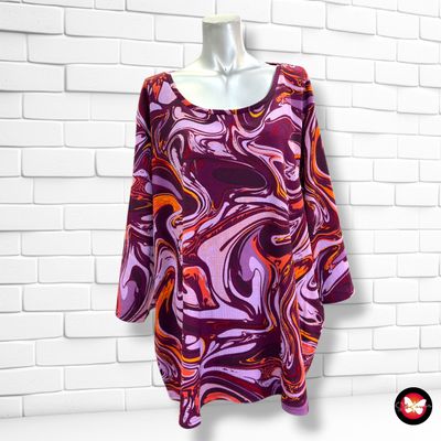 **HOY** Blusa de media manga LAURA TORELLI color Morado Talla 52/54