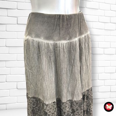 Falda larga con encaje GINA LAURA color Gris Talla S