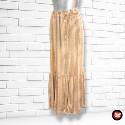 **HOY** Falda larga LC WAIKIKI color Camel y blanco Talla 44
