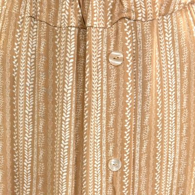 Falda larga LC WAIKIKI color Camel y blanco Talla 44