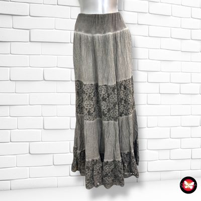 Falda larga con encaje GINA LAURA color Gris Talla S