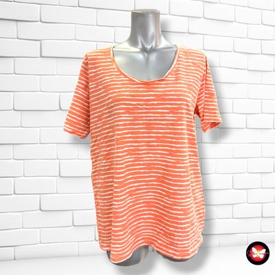 **HOY** Camiseta de manga corta ESMARA color Coral y blanco Talla XL