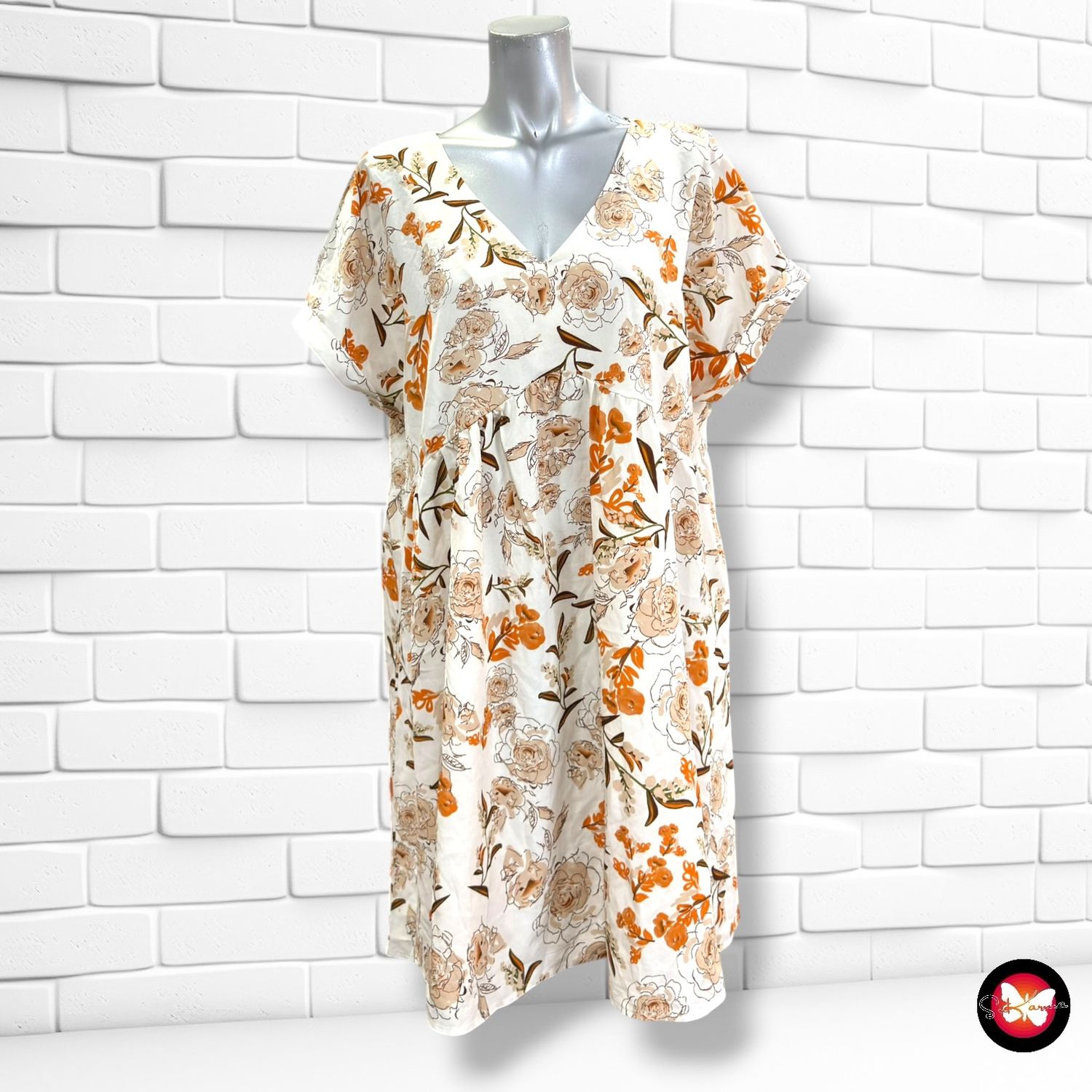 **HOY** Vestido batita  color Hueso y varios Talla XL