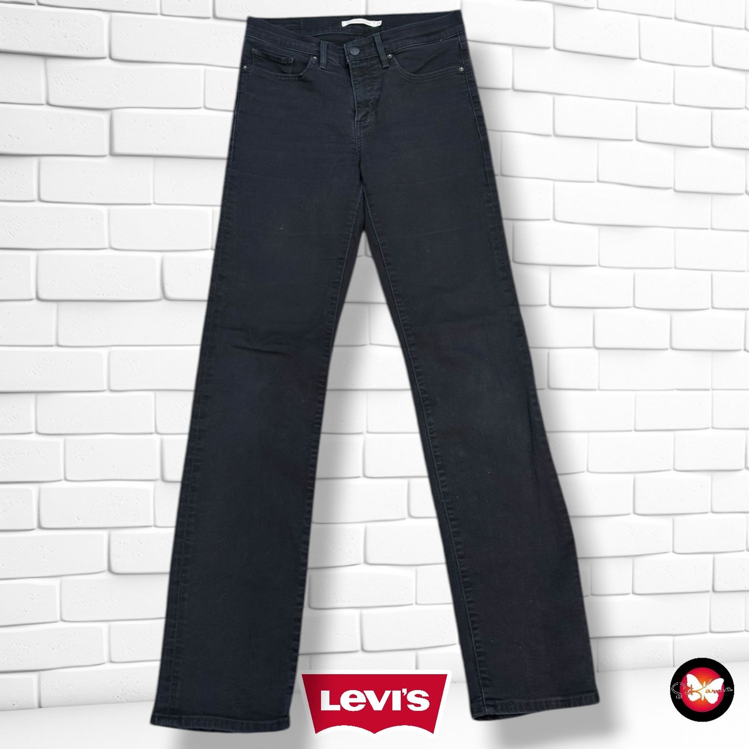 **HOY** Pantalón 314 SHAPING STRAIGHT LEVI’S color Negro Talla S/M (W27)