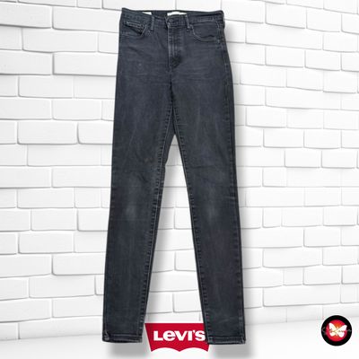 **HOY** Pantalón MILE HIGH SUPER SKINNY LEVI’S color Negro vaquero Talla S (W26)