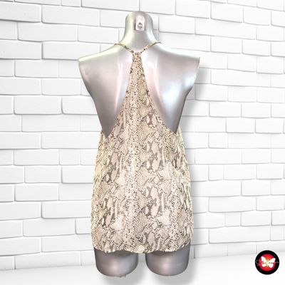 **HOY** Blusa traslúcida serpiente  color Beige Talla S