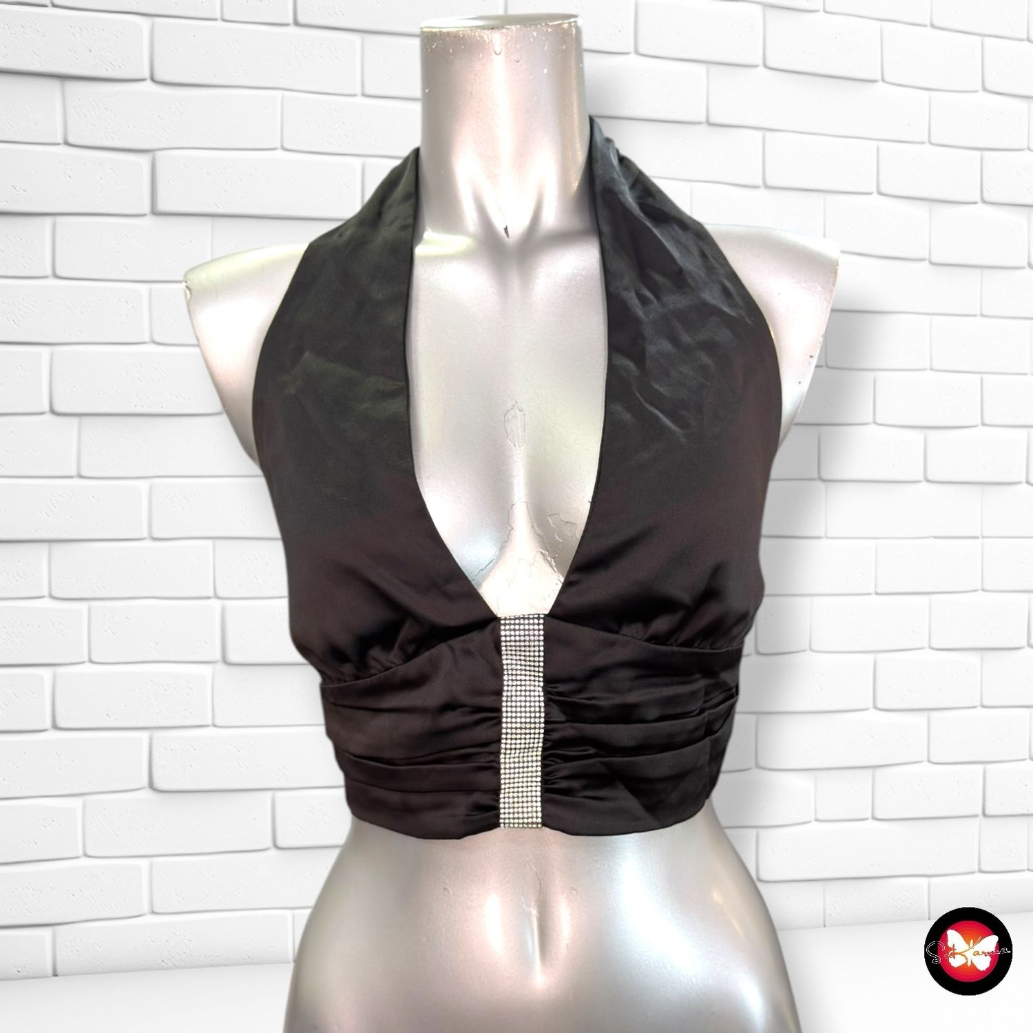 **HOY** Crop top de noche BERSHKA color Negro Talla M