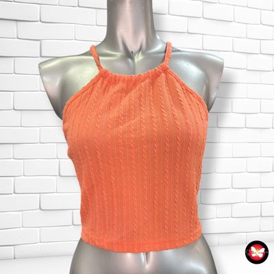 **HOY** Crop top de punto SHEIN color Naranja Talla M