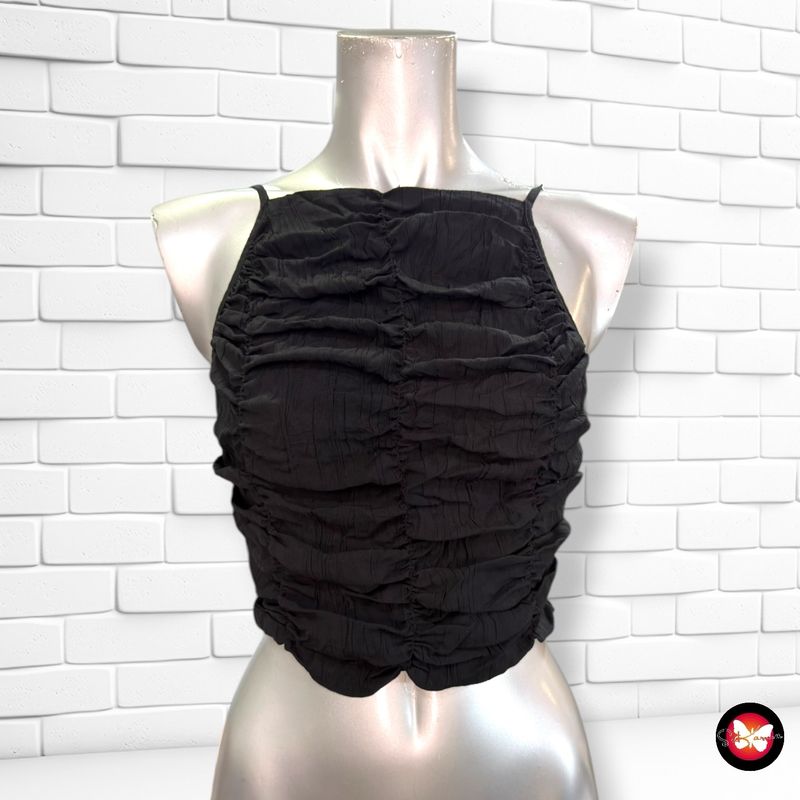 **HOY** Crop top fruncido H&amp;M color Negro Talla S