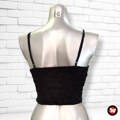 **HOY** Crop top fruncido H&amp;M color Negro Talla S