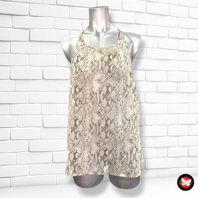 **HOY** Blusa traslúcida serpiente  color Beige Talla S