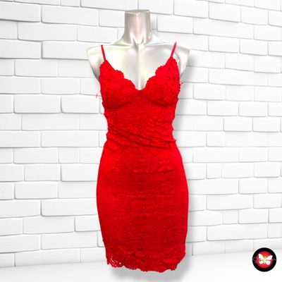 **HOY** Vestido de noche de encaje   color Rojo Talla XS