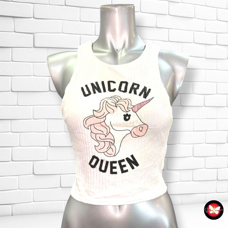 **HOY** Camiseta cropped “UNICORNIO"  color Blanco Talla S