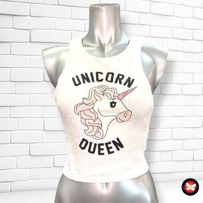 **HOY** Camiseta cropped “UNICORNIO"  color Blanco Talla S